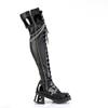 DemoniaCult - BRATTY304 Bottes cuissardes à plateforme - Noir Product image